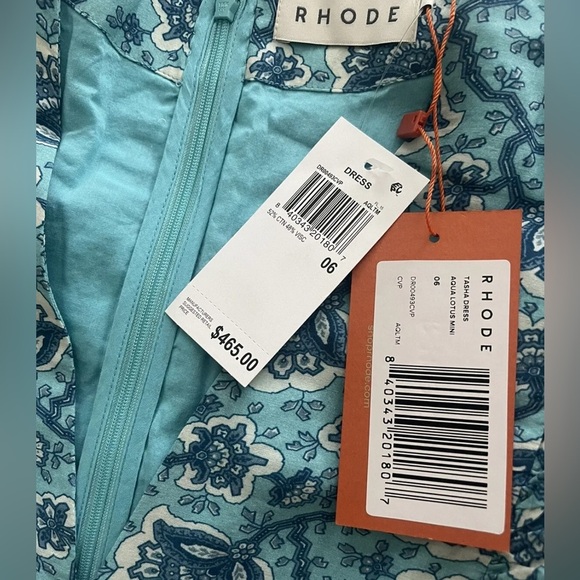 Rhode Tasha Dress aqua Lotus Mini - Picture 4 of 4